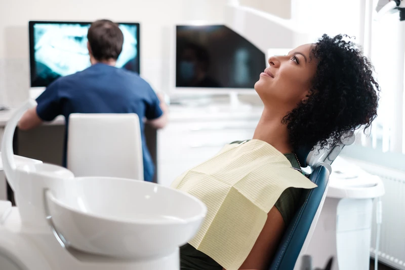 Patient waiting for x-ray results .
